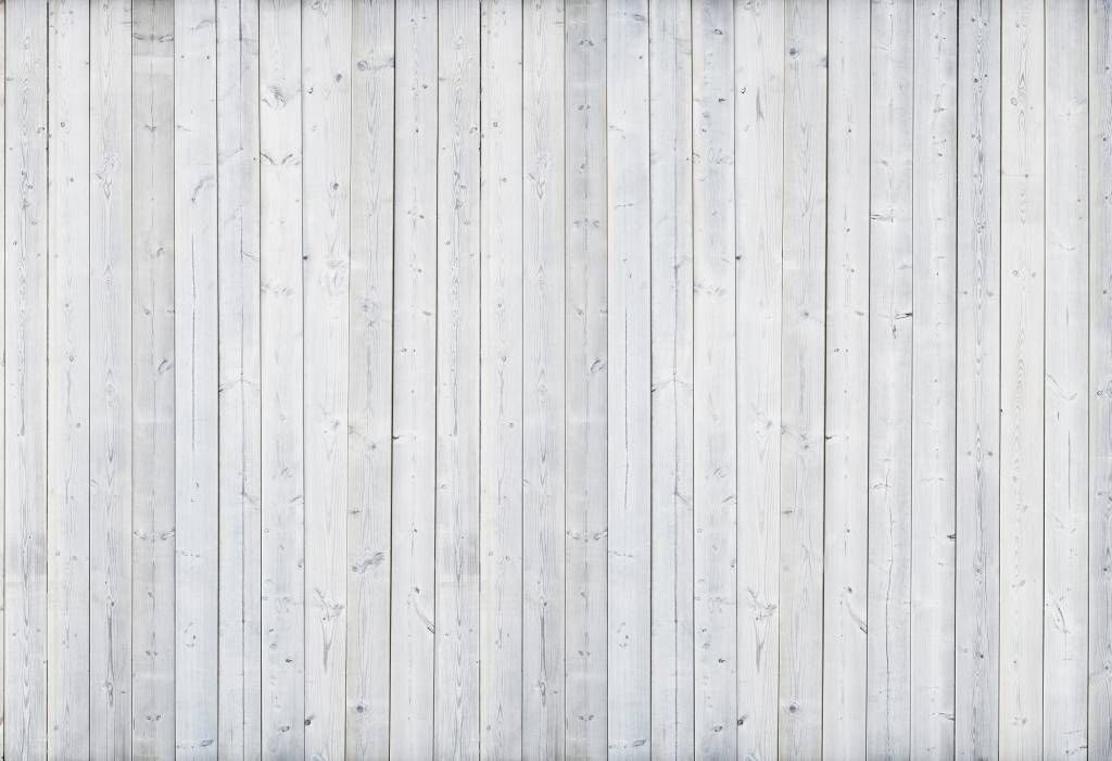 Wieg Verhuizer Attent Behang met whitewash hout verticaal - Fotobehang