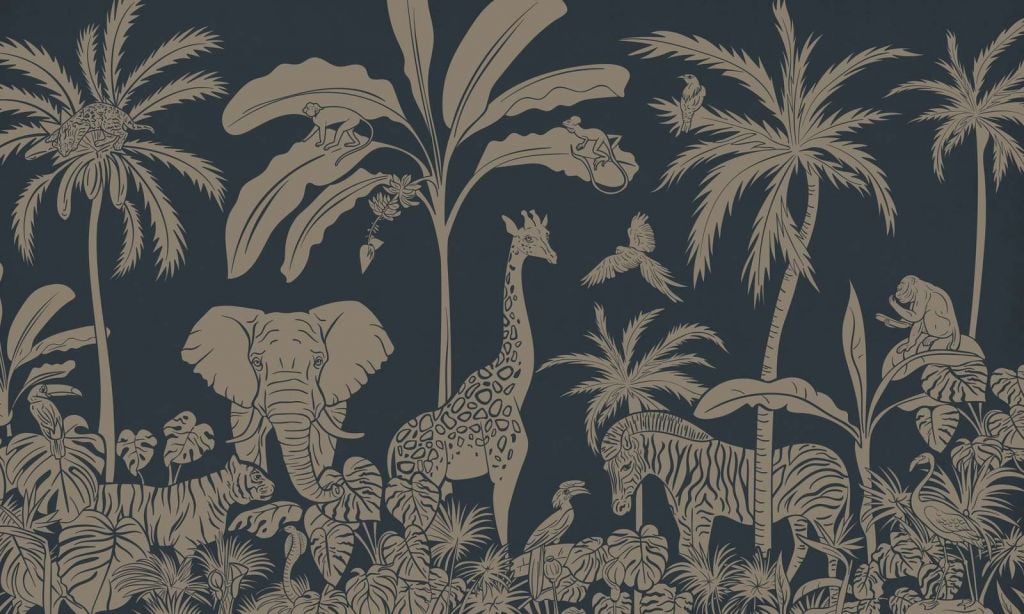 Kikki Belle - Monochrome Jungle - Blue Vintage