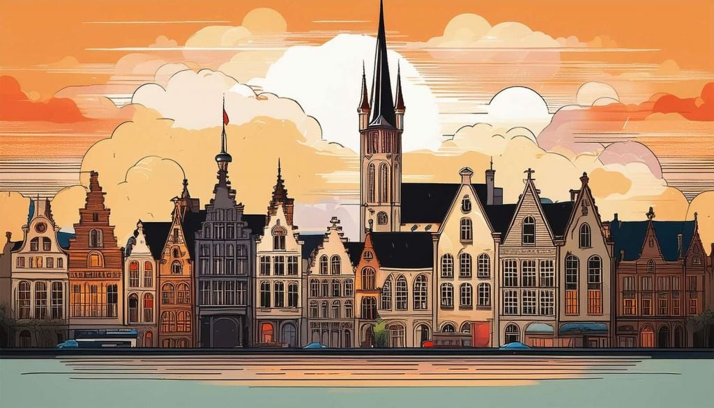 Gent vintage illustratie