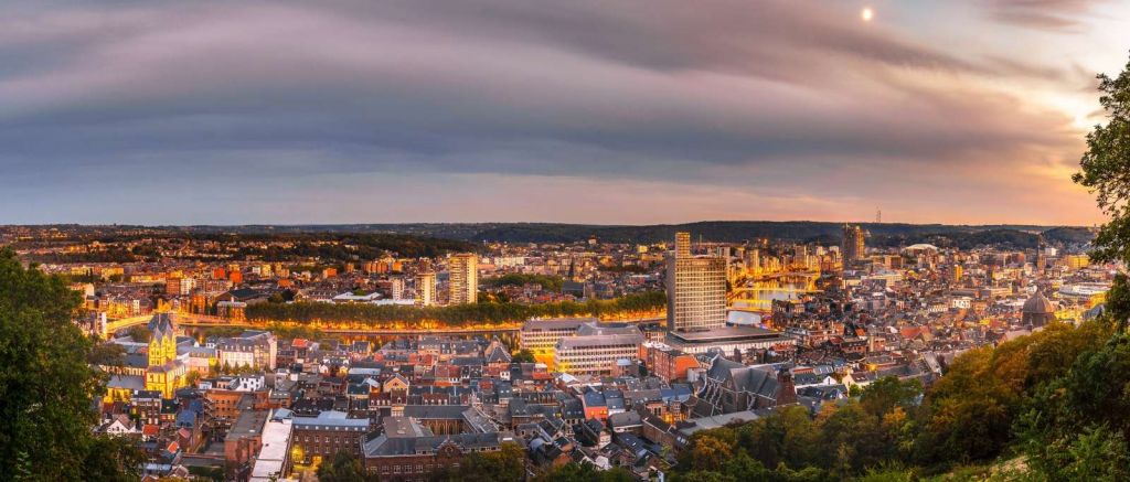 Luik panorama bij nacht