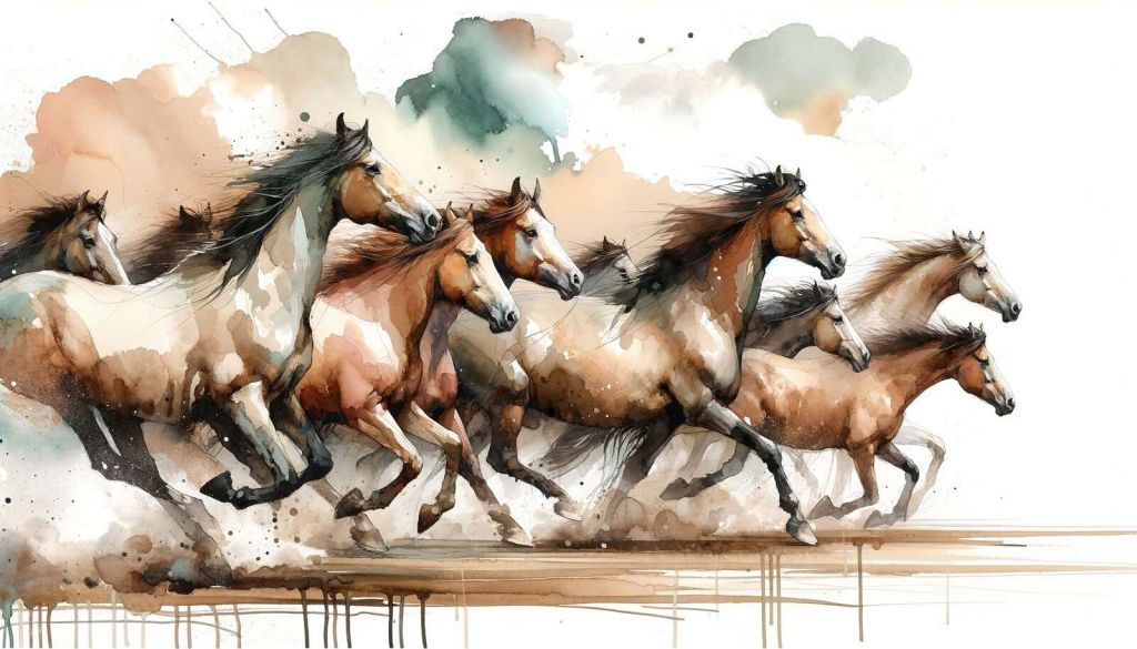 Horses Galloping