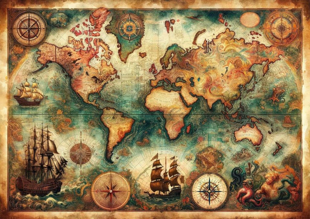 Vintage Historical World Map