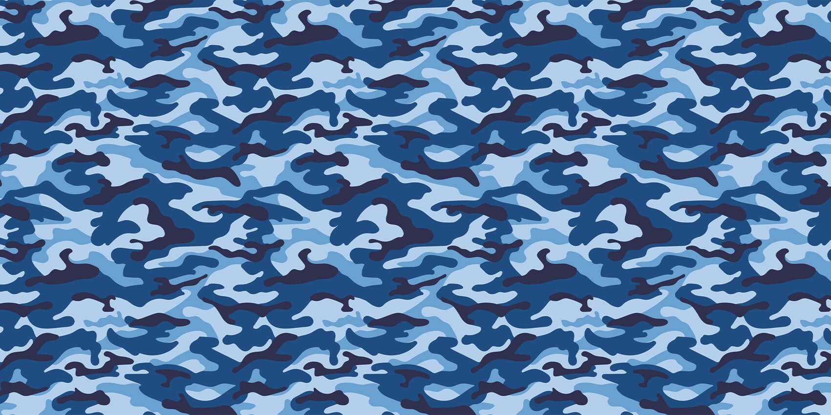 Disco Stereotype Mitt Blauwe camouflage - Fotobehang