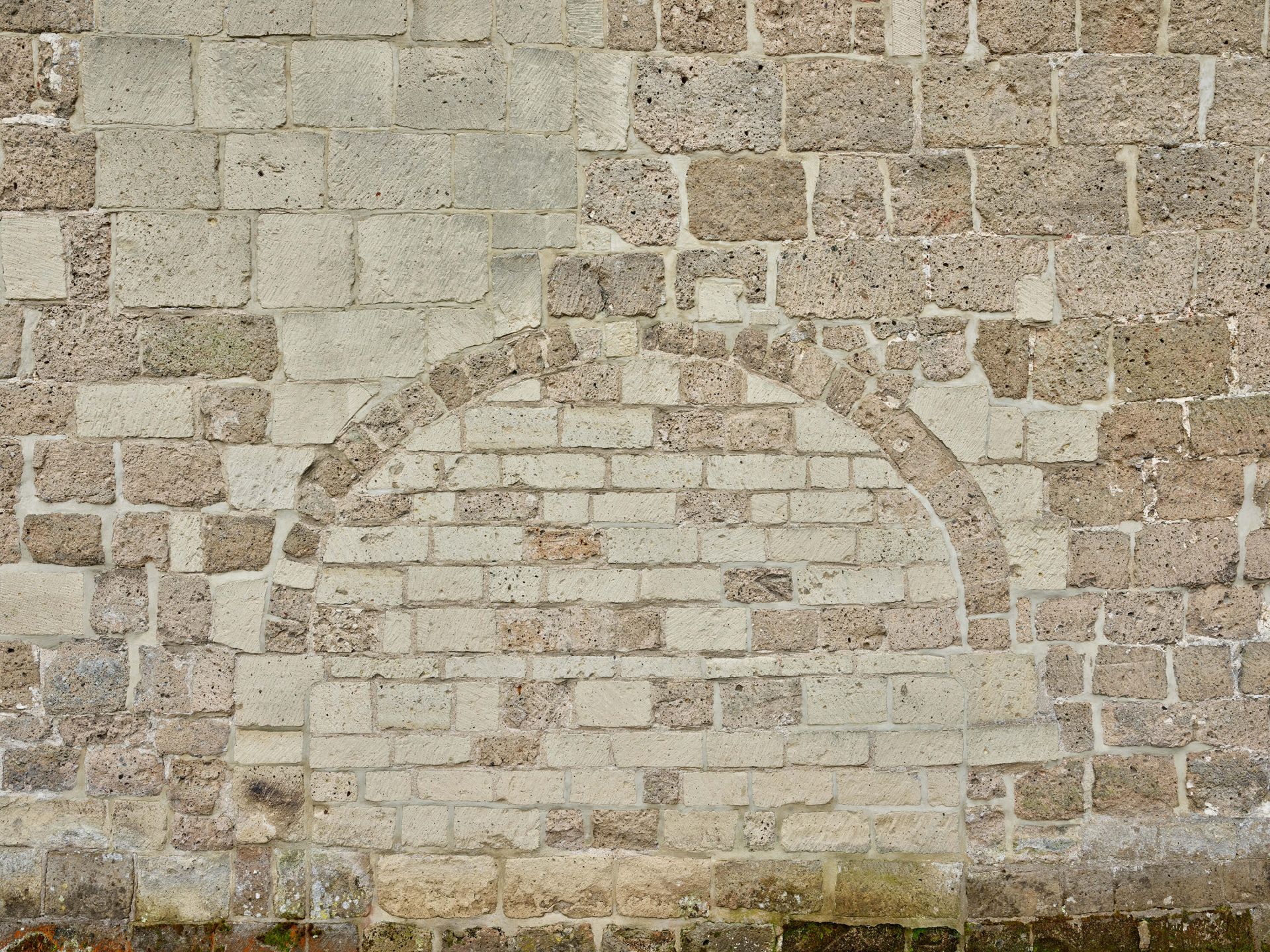 945 Amuseren Civiel Oude stenen muur met boog - Fotobehang