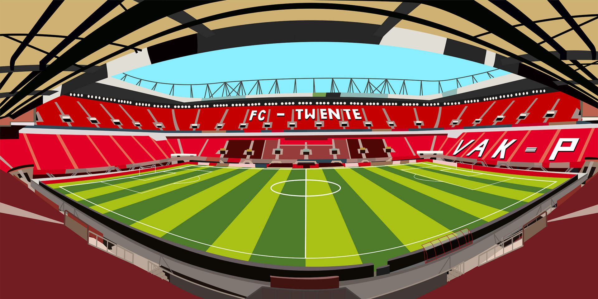 min nog een keer Atletisch Stadion Grolsch Veste - FC Twente - Enschede - Fotobehang