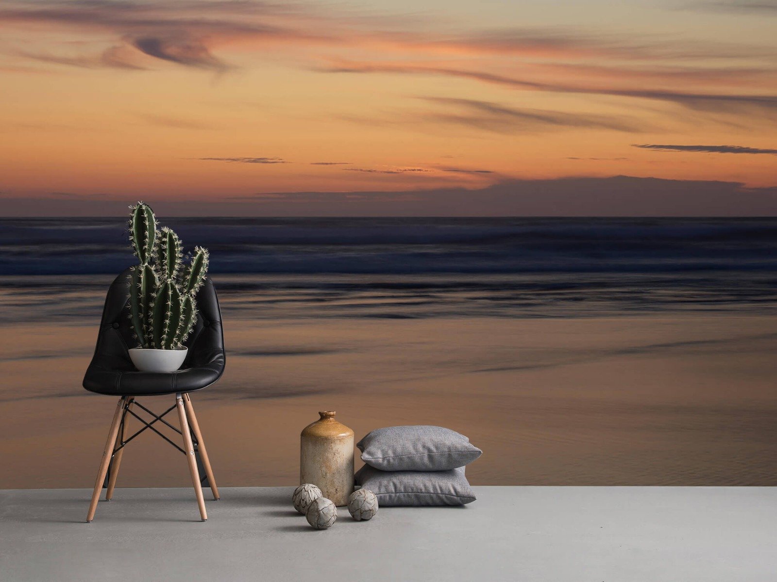 Zonsondergang Aan De Kust Fotobehang